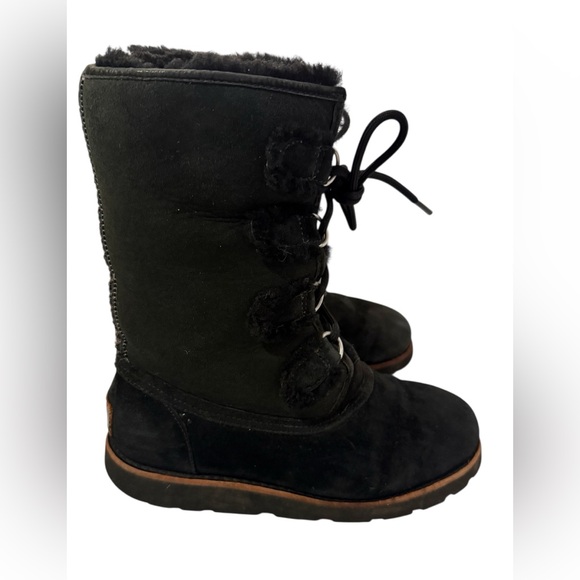UGG Shoes - UGG Black Winter Boots with Fur Lining